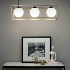 Lingotto suspension white glass brass design lighting modern classic shop Eliana Osito Valencia