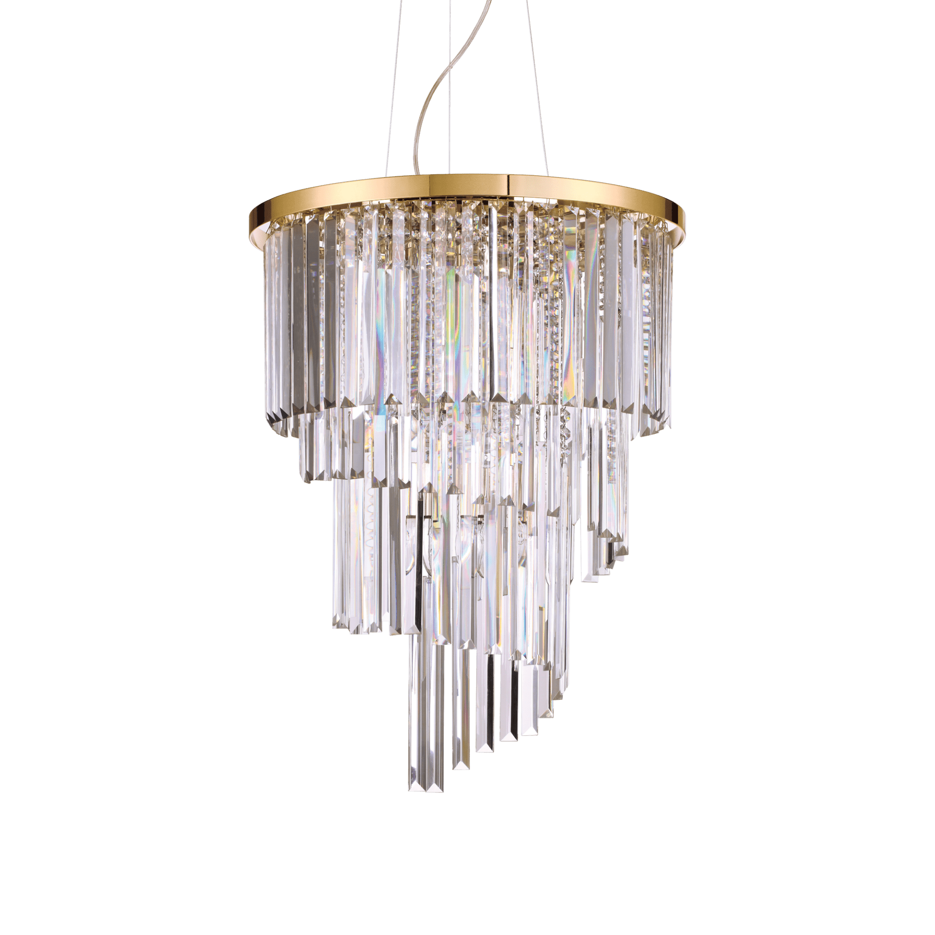 Carlton chandelier suspension crystal chrome golden lighting design modern classic shop Eliana Osito Valencia