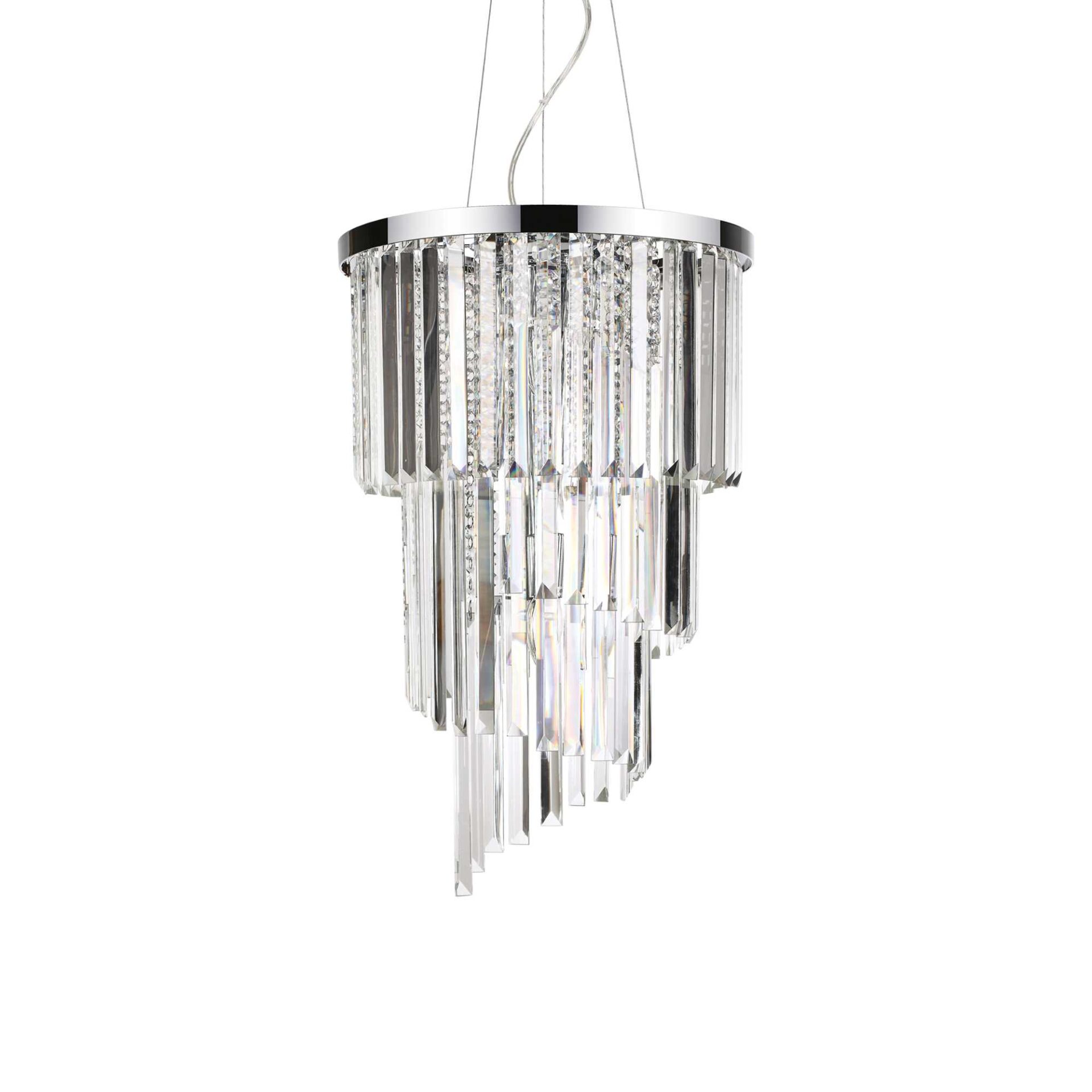 Carlton chandelier suspension crystal chrome golden lighting design modern classic shop Eliana Osito Valencia