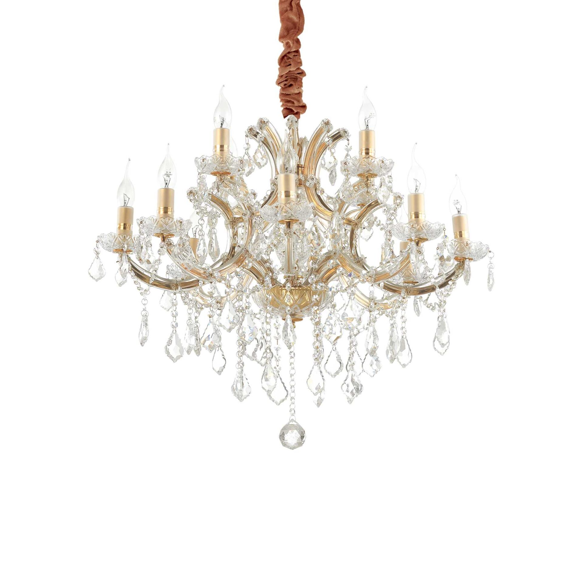 Napoleon suspension classic chandelier chrome gold glass crystal shop Eliana Osito Valencia