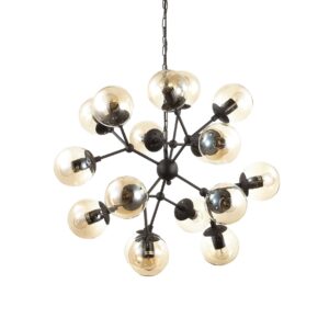 Kepler suspension metal smoky glass lighting design modern classic shop Eliana Osito Valencia