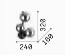 Perlage wall light metal glass chrome brass lighting design modern classic shop Eliana Osito Valencia