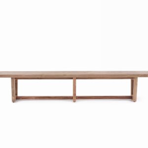 Banco BABYLONE de teca, a la venta en la tienda Decoration Insolite, El Osito, L'Eliana, Valencia.