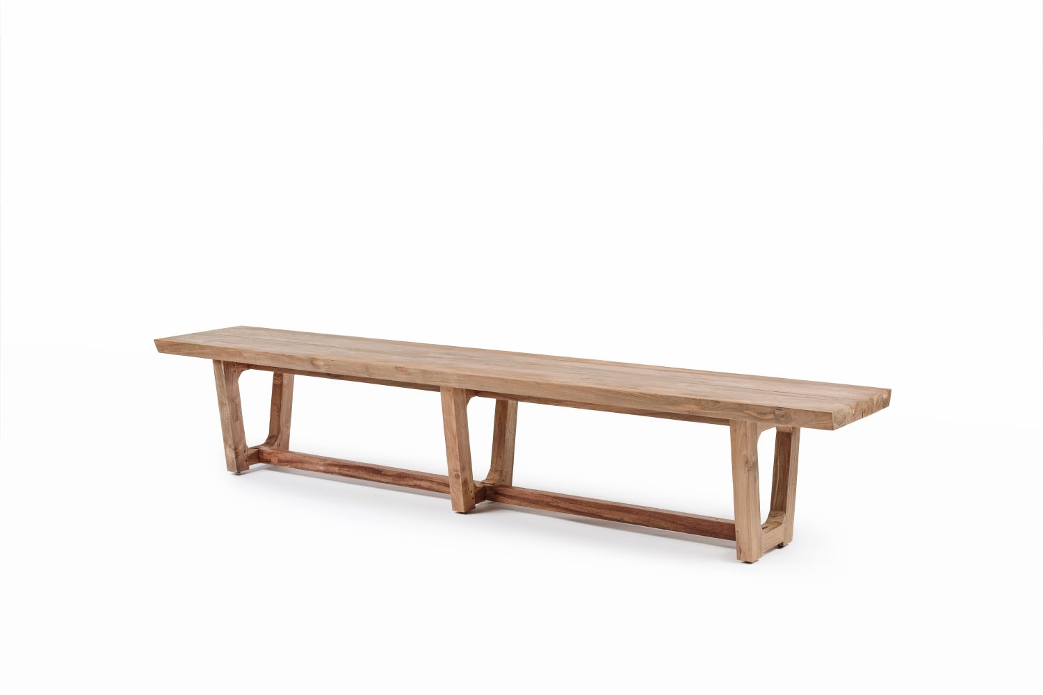 Banco BABYLONE de teca, a la venta en la tienda Decoration Insolite, El Osito, L'Eliana, Valencia.