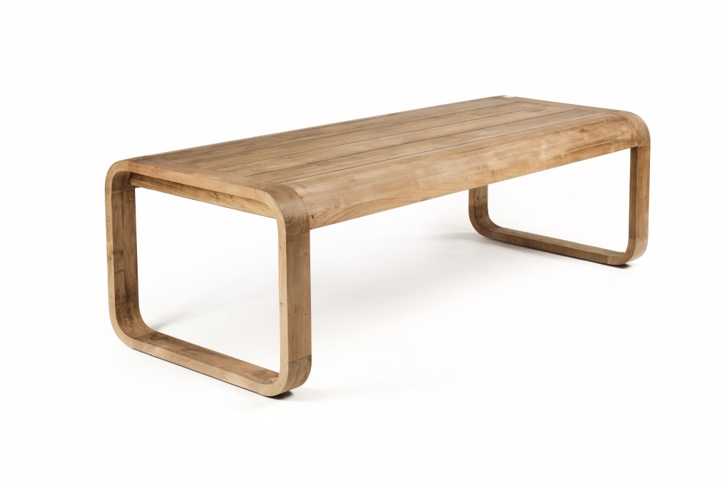 BLOOM solid teak interior and exterior dining table sold at furniture shop in L'Eliana, El Osito, Valencia